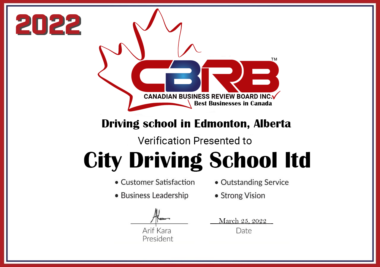 2022 CBRB Inc City Driving School ltd Certificate